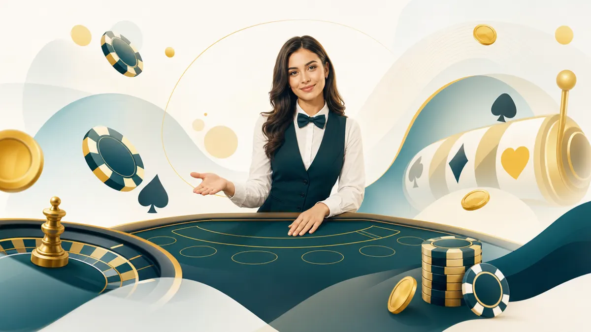 Live casino s živými krupiéry – ilustrace